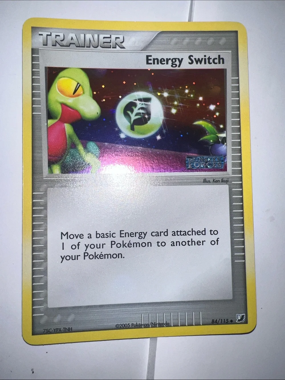 Pokemon Trainer Card - Yellow Border Energy Switch